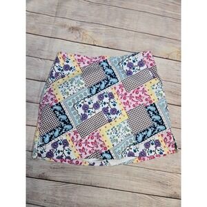 Lady Hagen Colorful Patchwork Paisley Floral Mini Golf Activewear Skort Size 6